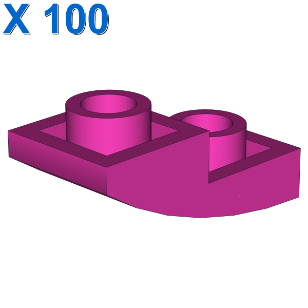 PLATE W/ HALF BOW INV. 1X2X2/3 X 100