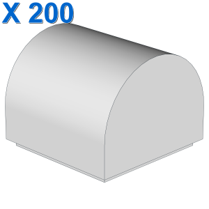 Brick, Modified 1 x 1 x 2/3 No Studs, Curved Top X 200