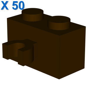 BRICK 1X2 W. HORIZONTAL HOLDER X 50