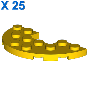 PLATE HALF CIRCLE 3x6 WITH CUT X 25