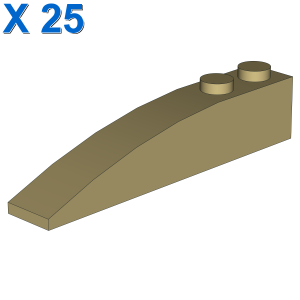 BRICK 1X6 W/BOW X 25