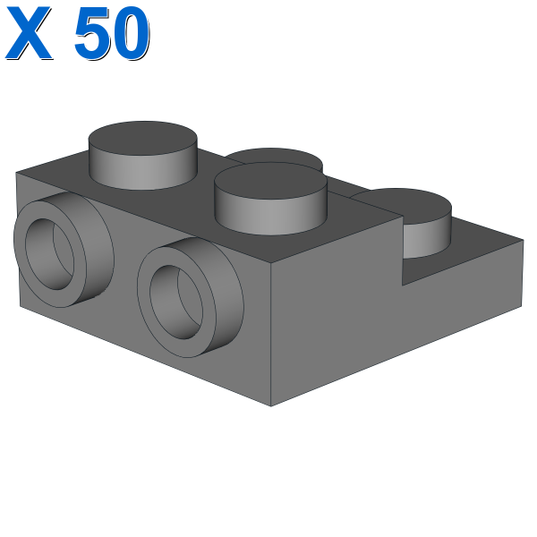 PLATE 2X2X2/3 W. 2. HOR. KNOB X 50