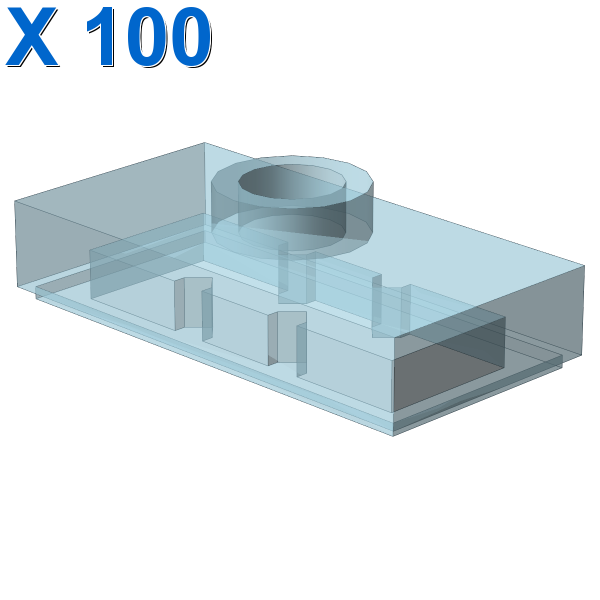 PLATE 1X2, W/ 1 KNOB X 100