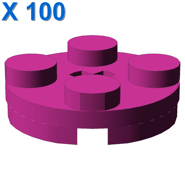 PLATE 2X2 ROUND X 100