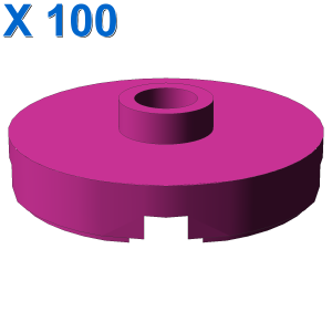 PLATE ROUND W. 1 KNOB X 100