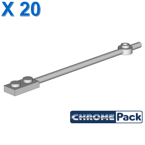 PLATE 1X2 W. SHAFT 12M, 20 Stück