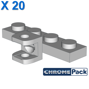 PLATE 1X4 W. BALL SOCKET, 20 Stück
