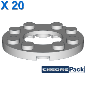 Plate Round 4X4 with Ø16mm hole, 20 pcs