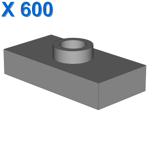 PLATE 1X2 W. 1 KNOB X 600