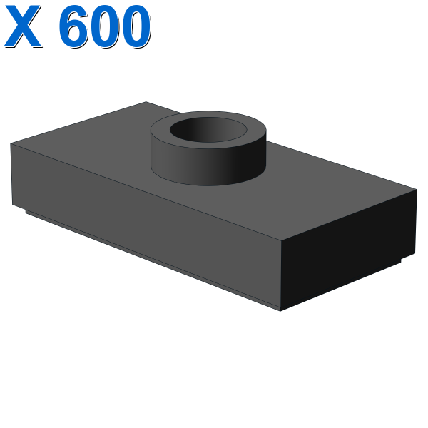 PLATE 1X2 W. 1 KNOB X 600