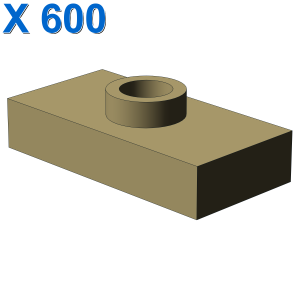 PLATE 1X2 W. 1 KNOB X 600