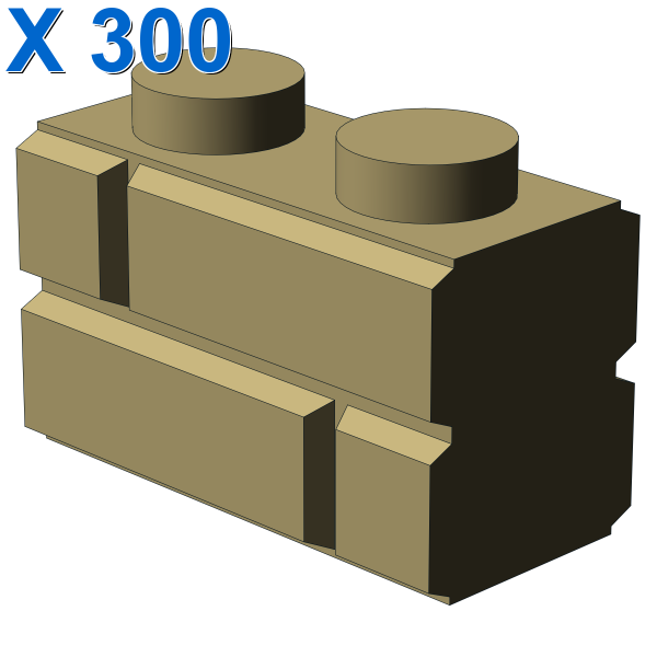 Profile brick 1x2 single gro. X 300