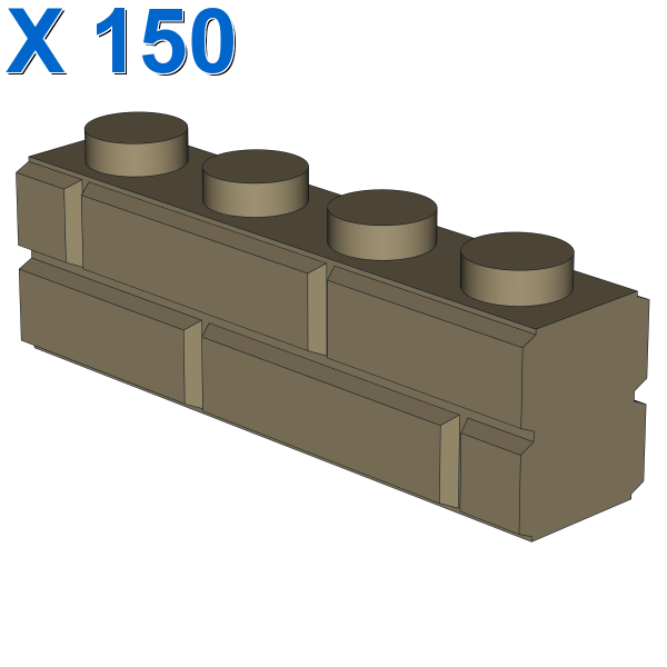 PROFILE BRICK 1x4 SINGLE GRO. X 150