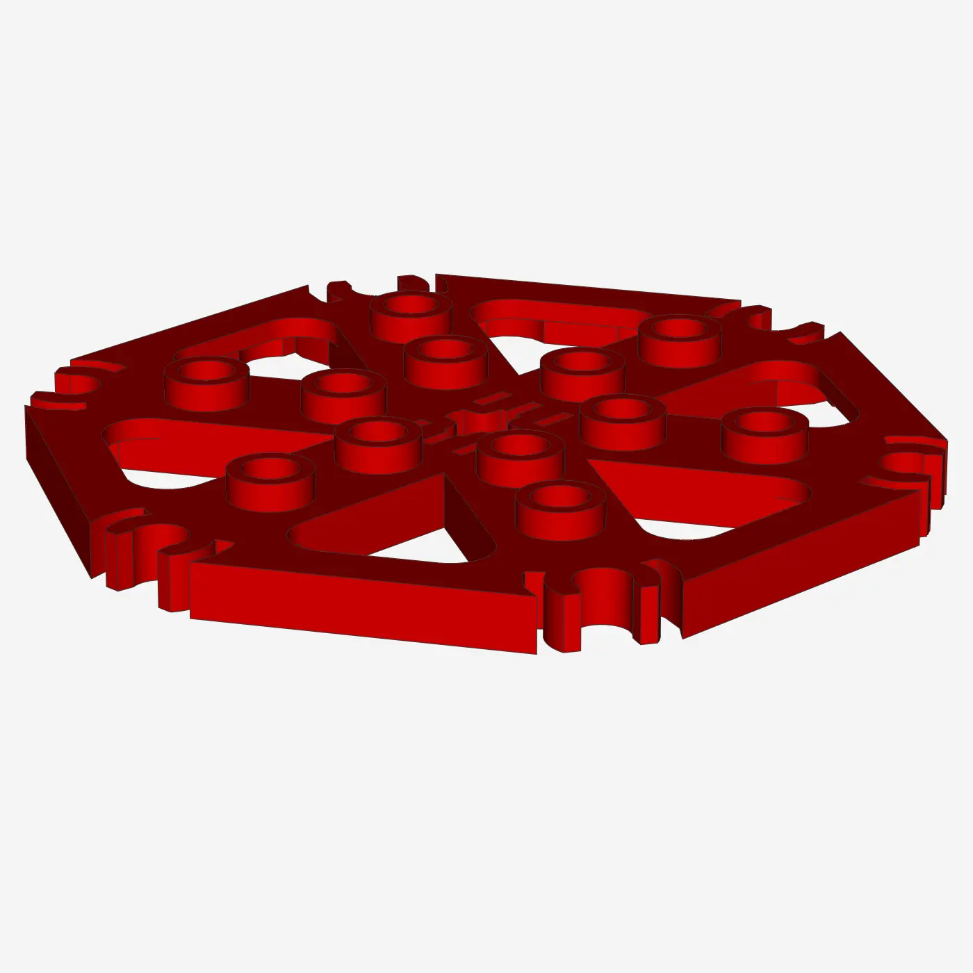 PLATE HEXAGONAL W STAND. Ø 48 X 20