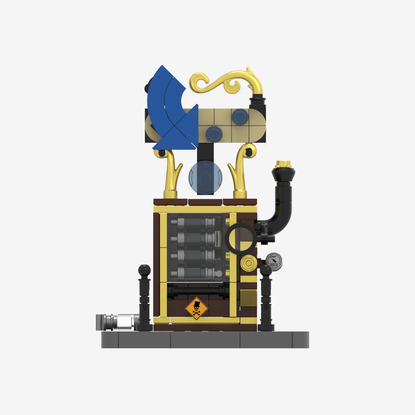 Steampunk Motorwagen und Flugmaschinen