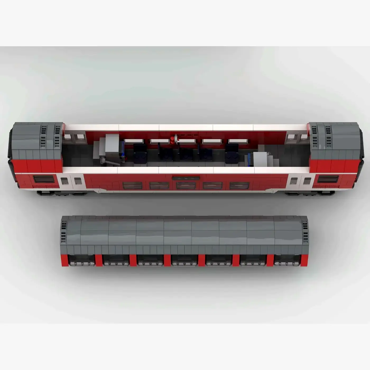 Double-Decker Trolley red 2 in 1 (8w)