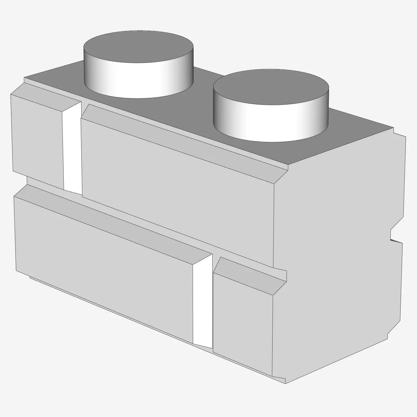 Profile brick 1x2 single gro. X 300