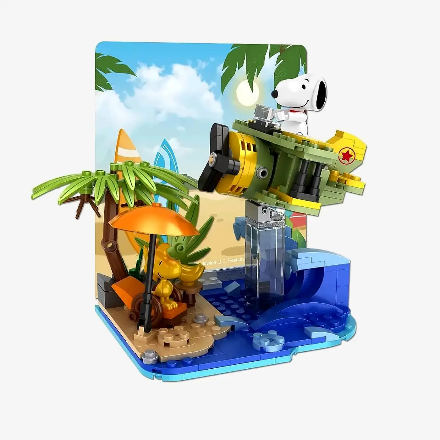 Snoopy und Woodstock am Strand