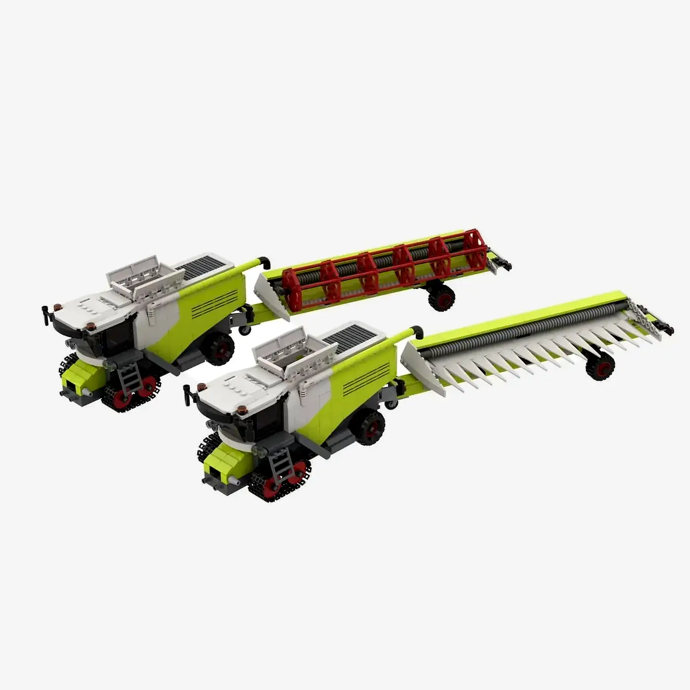 Combine harvester with trailer and extra cutting unit