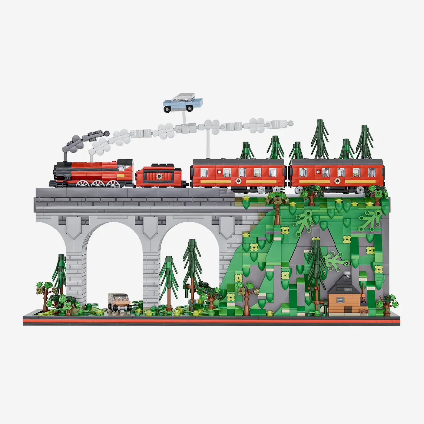 Diorama Steam Locomotive on Viaduct