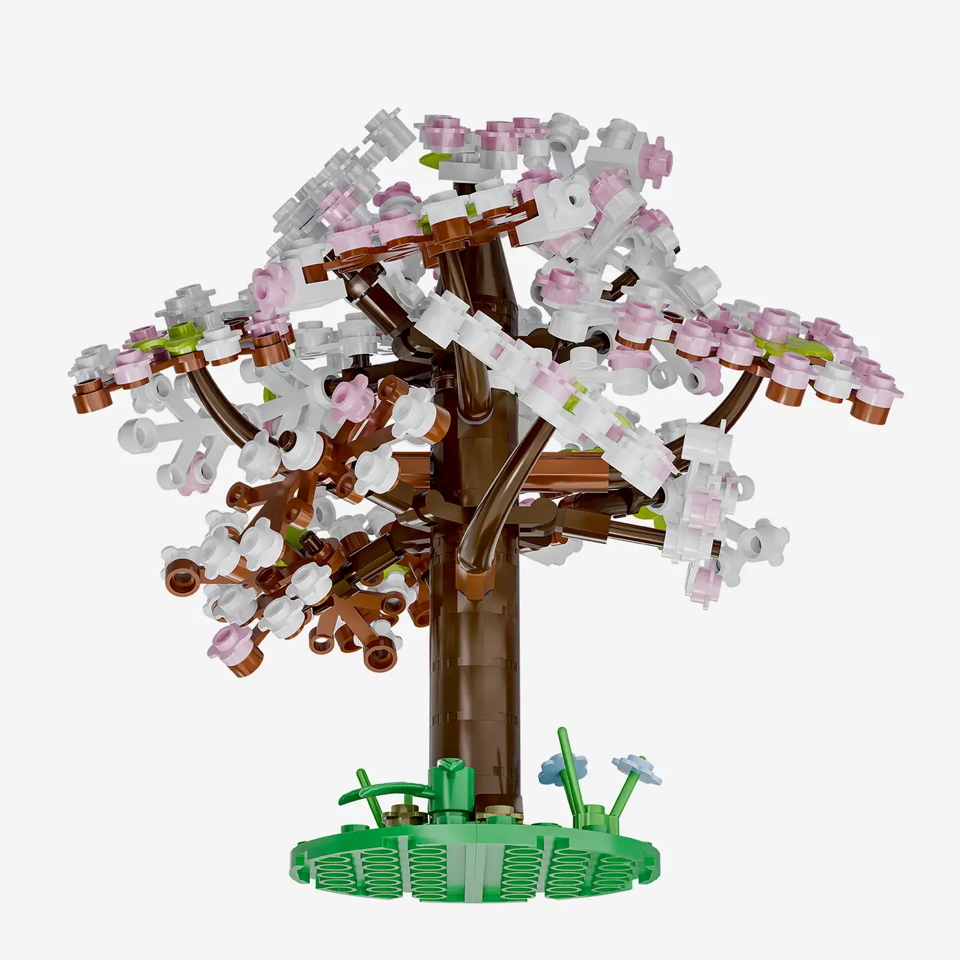 Cherry trees in spring, set of 2