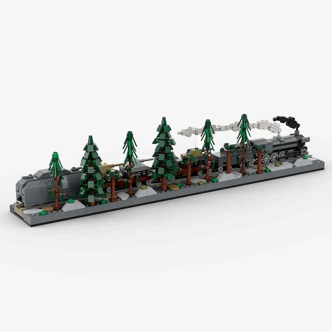Diorama Steam Locomotive with Tanks