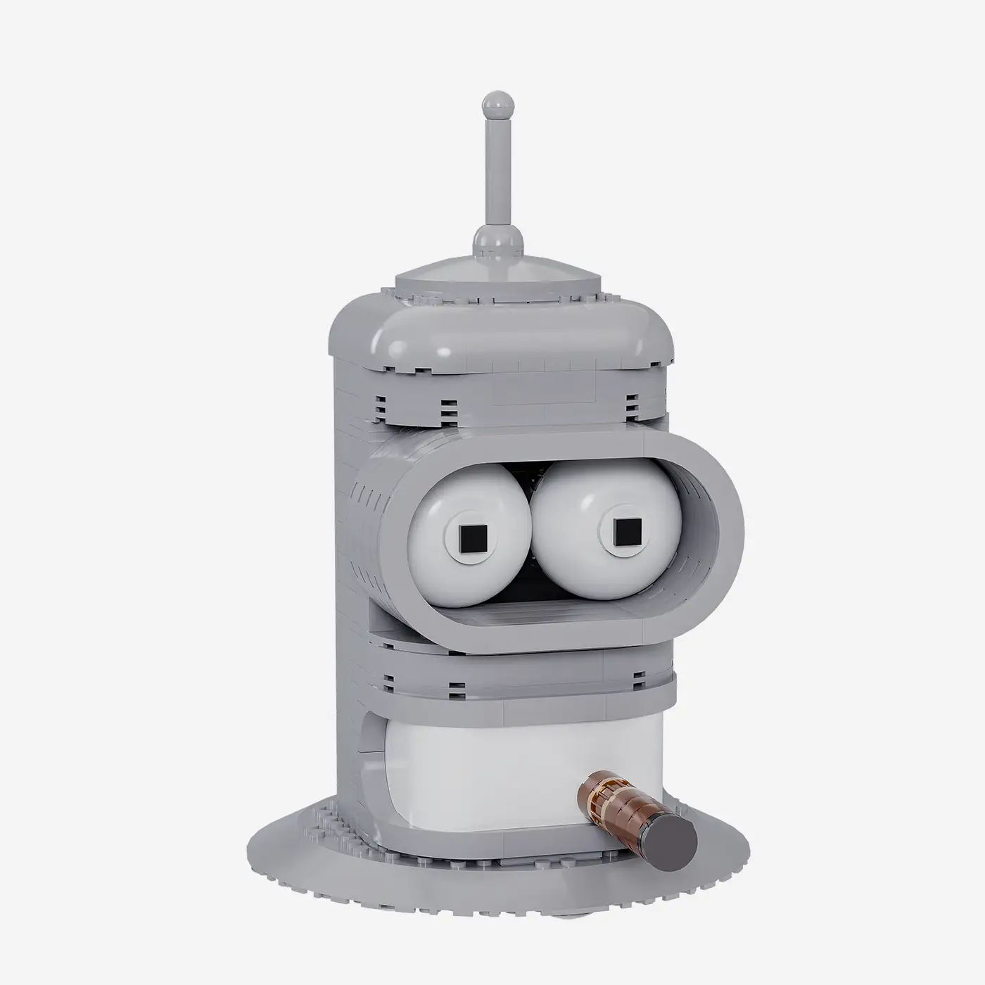 Zigarre rauchender Roboterkopf