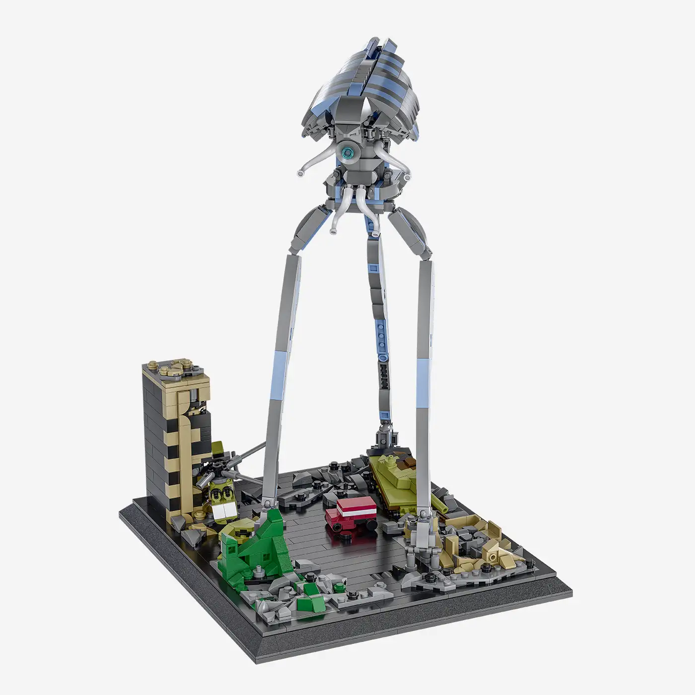 Diorama: dreibeiniger Weltenzerstörer