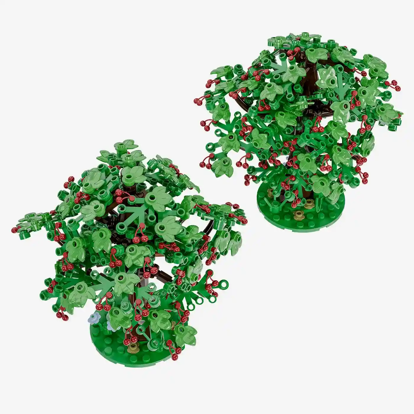 Cherry trees in summer, set of 2