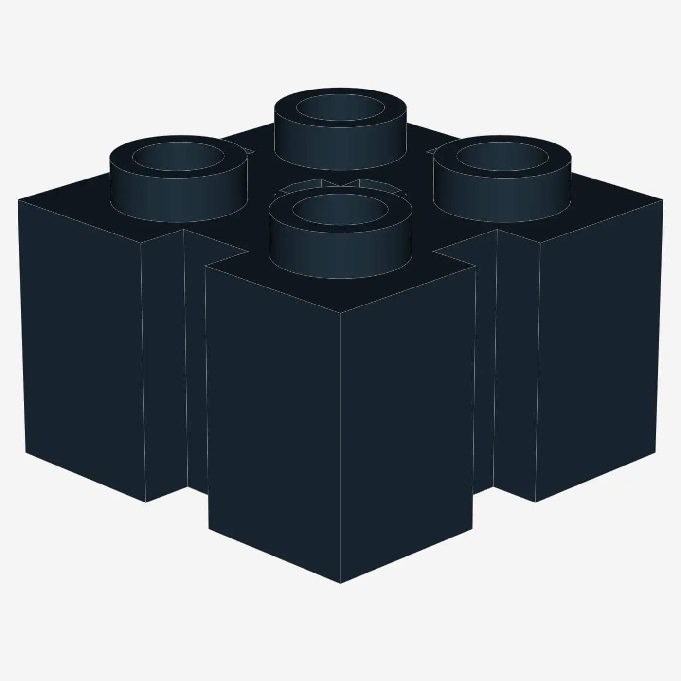 BRICK 2X2 W/GROOVE A.CR.HOLE X 50