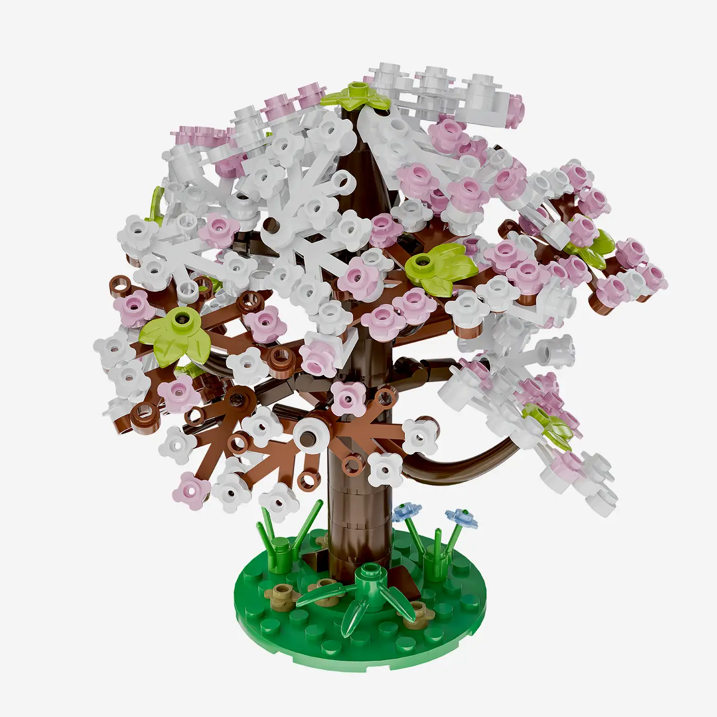Cherry trees in spring, set of 2