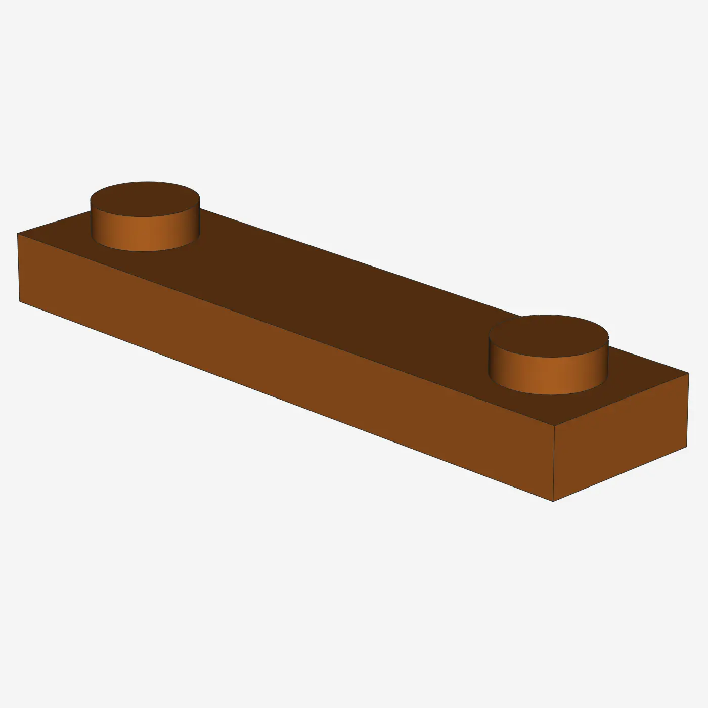 PLATE 1X4 W. 2 KNOBS X 100
