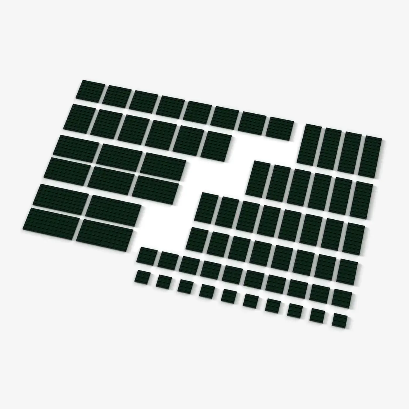 Brix Big Plates, mixed, Dark Green