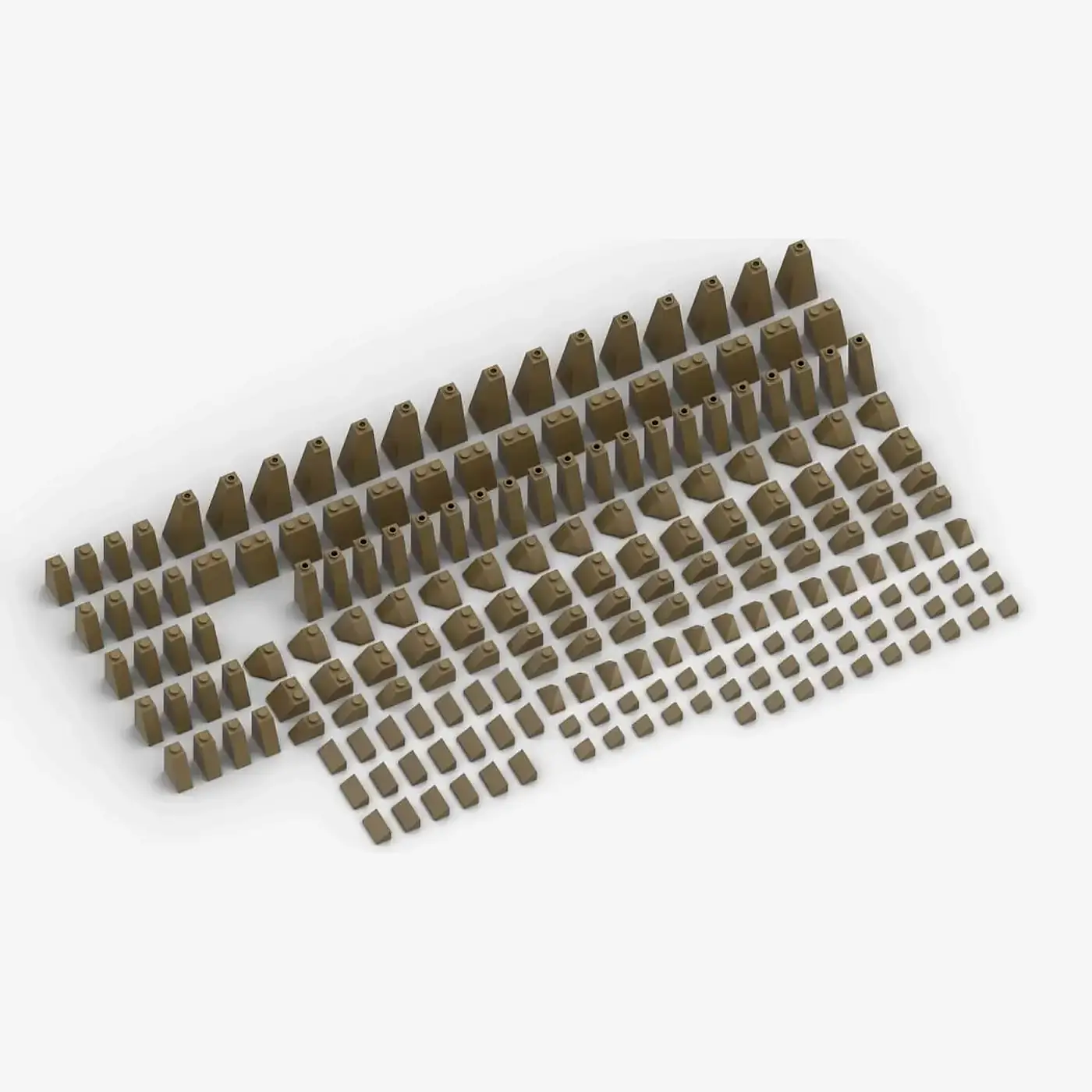 Brix 200 Stück, Slopes, gemischt, Dark Tan