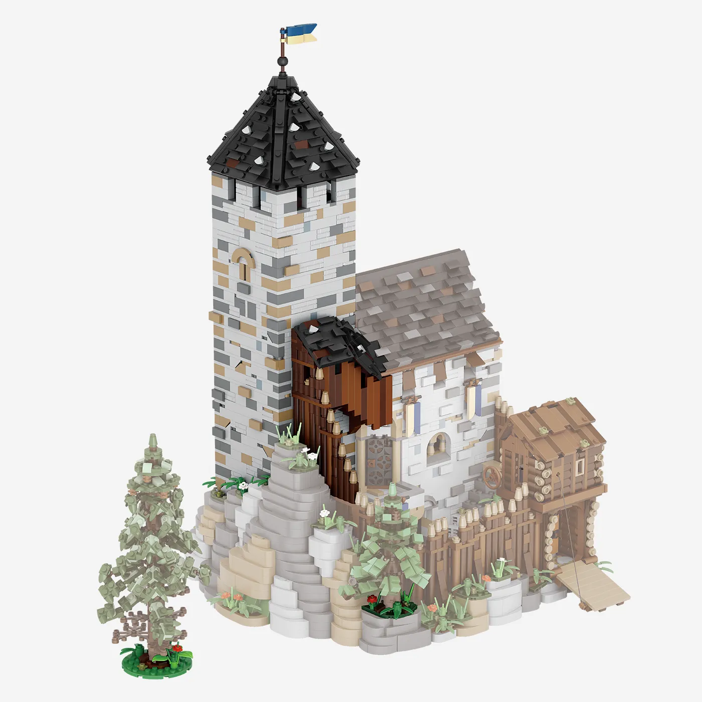 Burg Blaustein Bergfried Erweiterung (Mini Blocks)