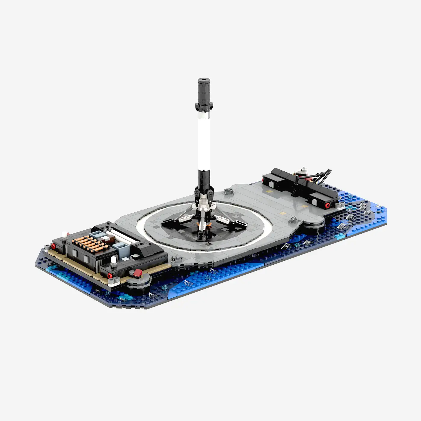 Drohnenschiff mit Raketenstufen