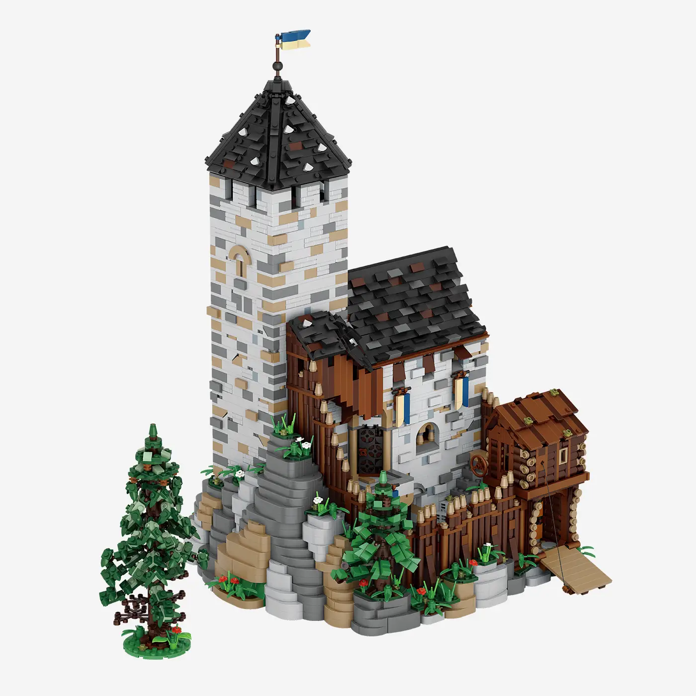 Burg Blaustein Bergfried Erweiterung (Mini Blocks)