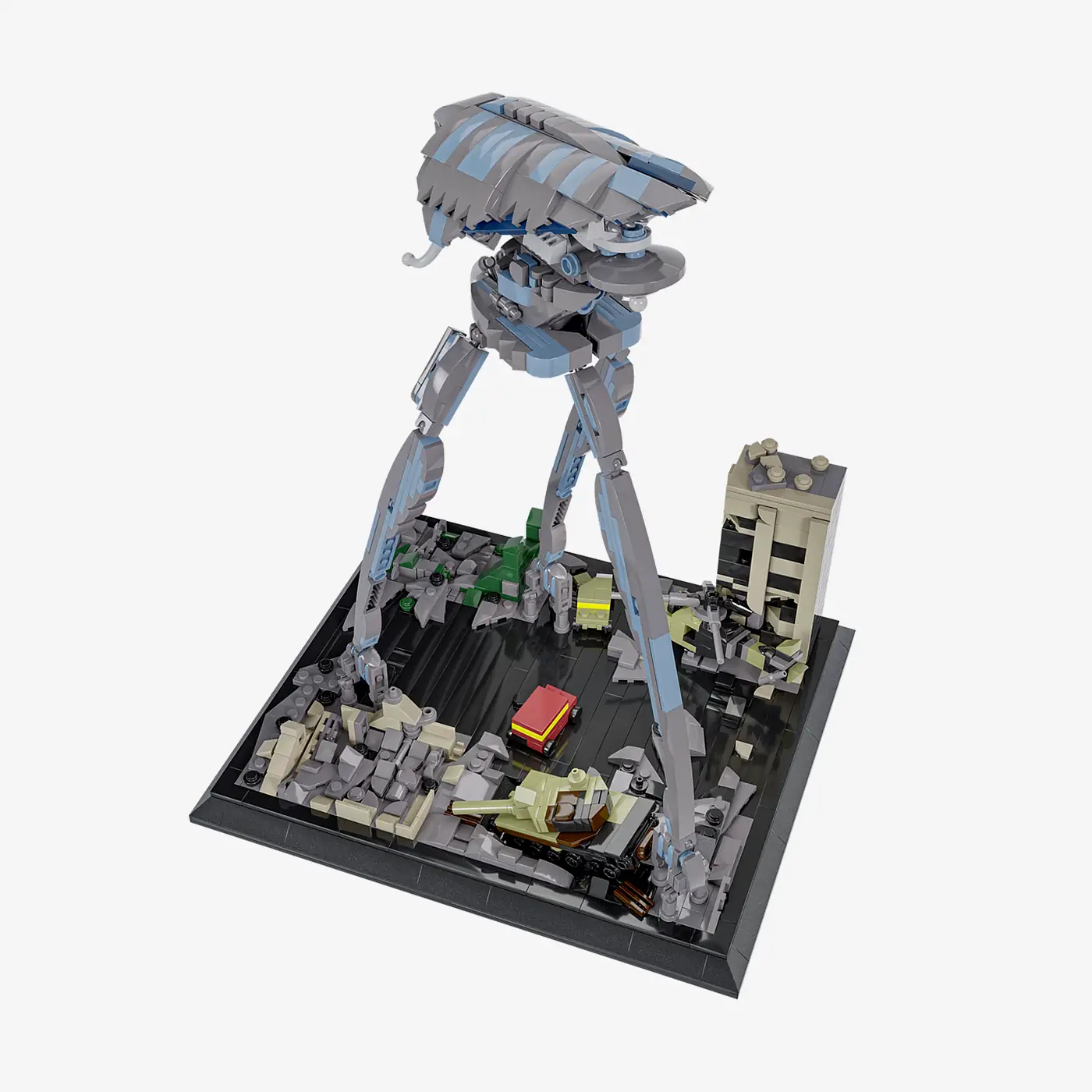Diorama: dreibeiniger Weltenzerstörer