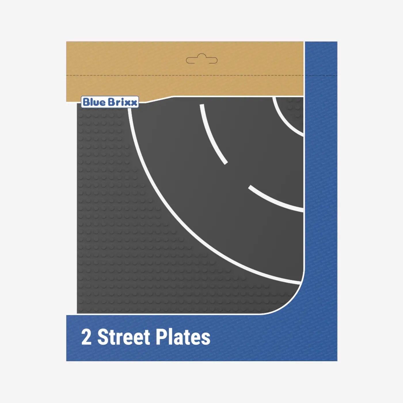 Straßenplatten 2x 32x32 Kurve dark bluish gray