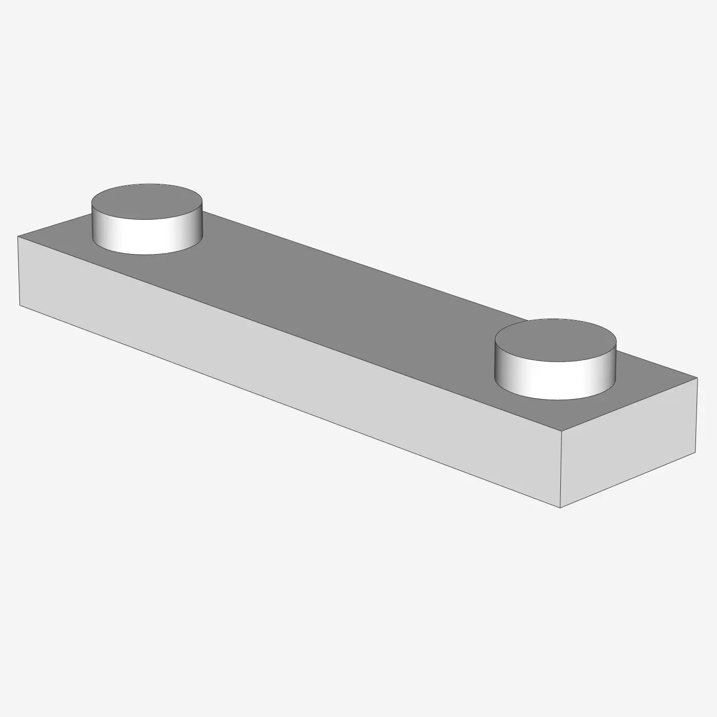 PLATE 1X4 W. 2 KNOBS X 100