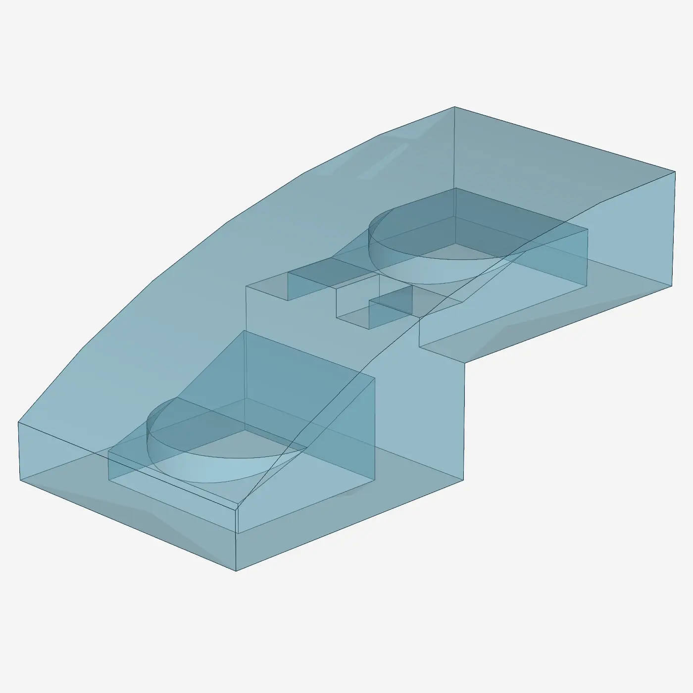 PLATE W. BOW 1X2X2/3 X 100