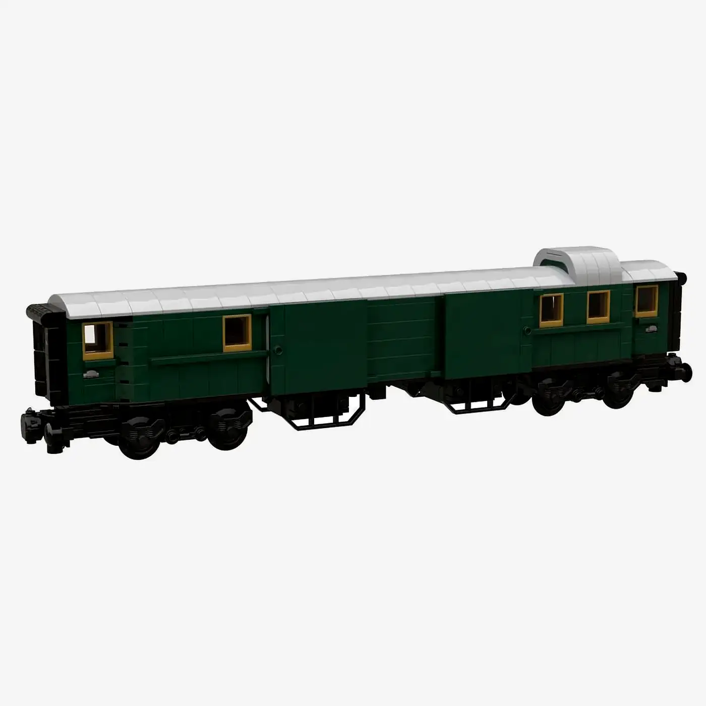 Baggage car dark green
