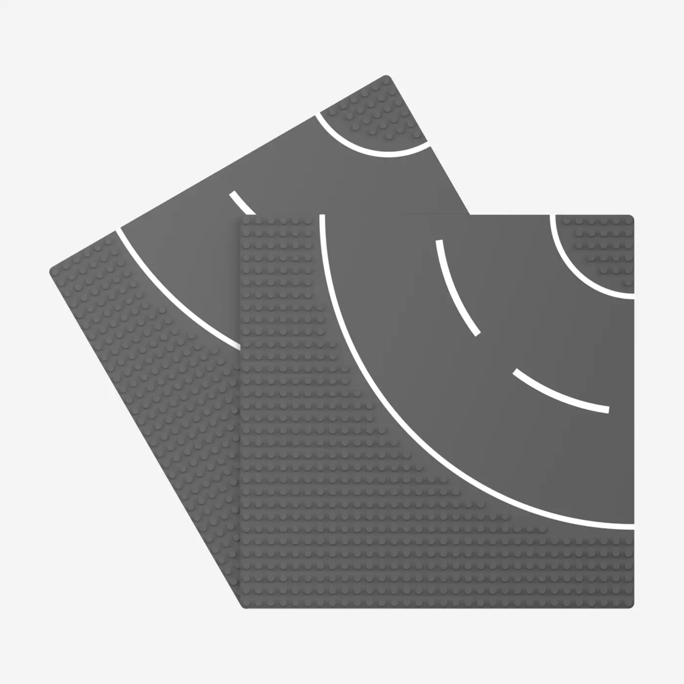 Street Plate 2x 32x32 Curve dark bluish gray