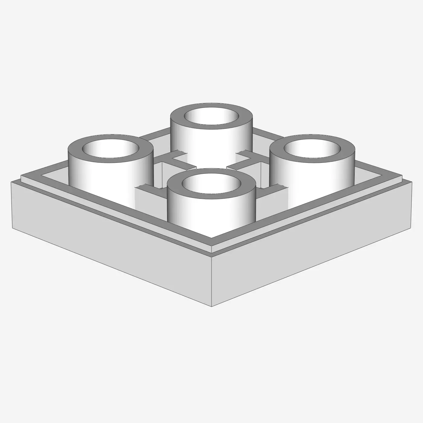 FLAT TILE 2X2 INV. X 100
