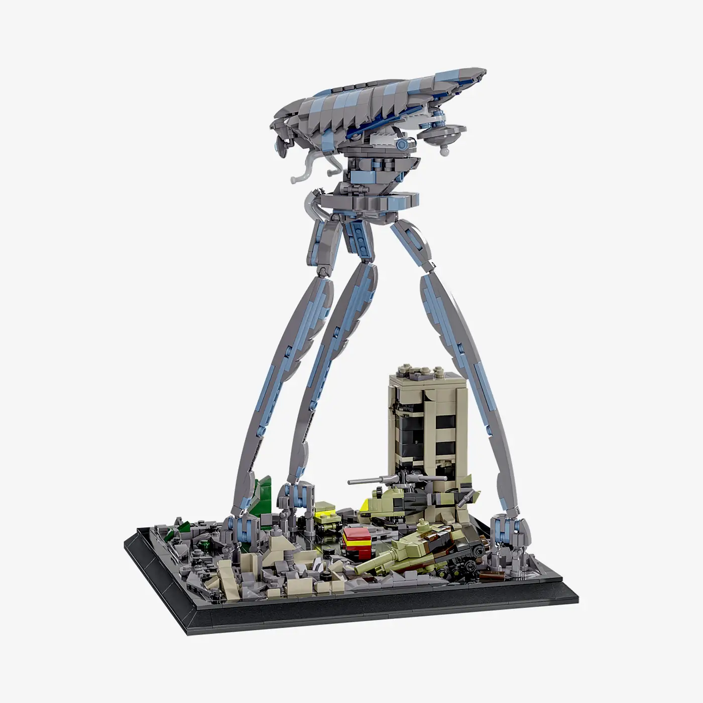 Diorama: dreibeiniger Weltenzerstörer