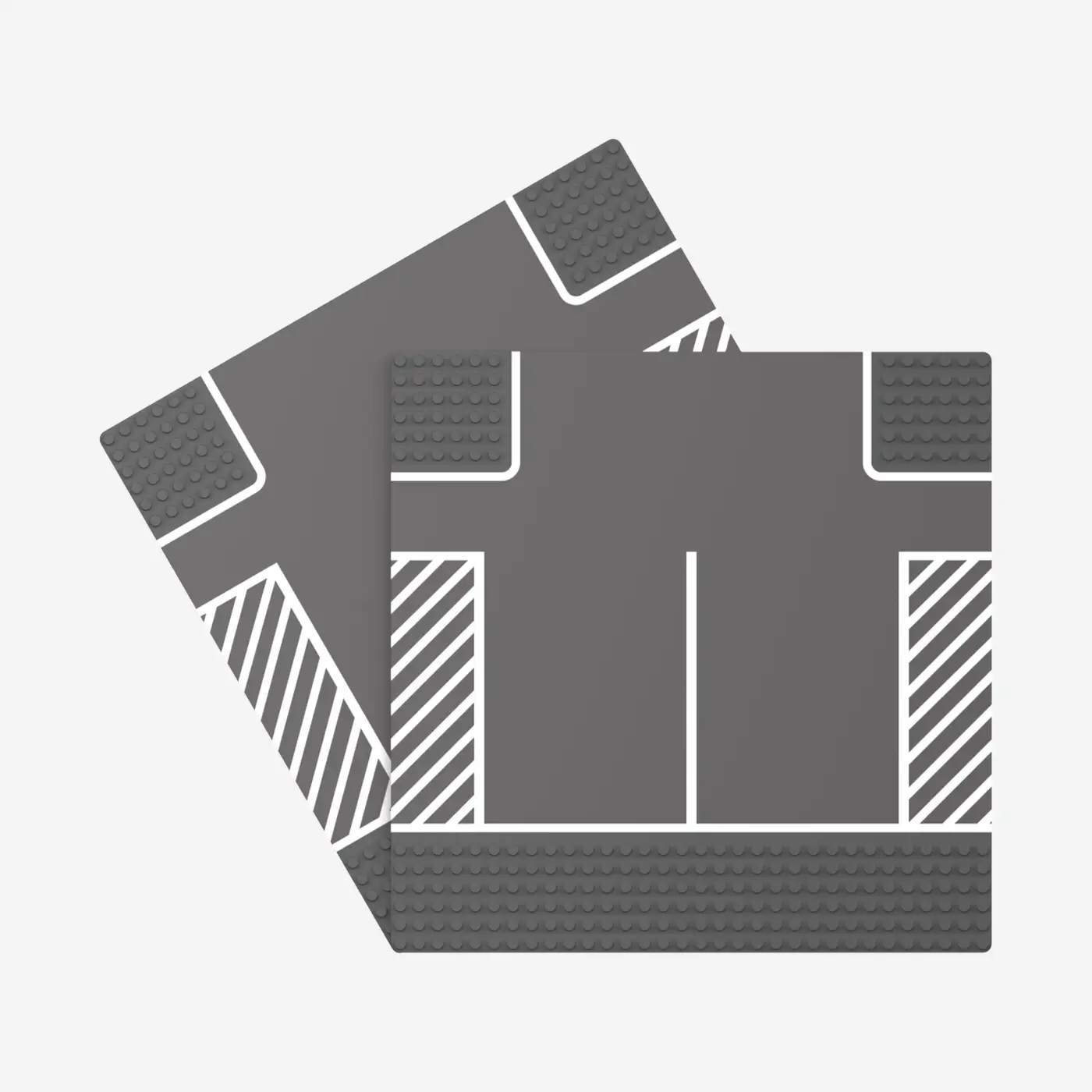 Street Plates 2x 32x32 Parking lot dark bluish gray