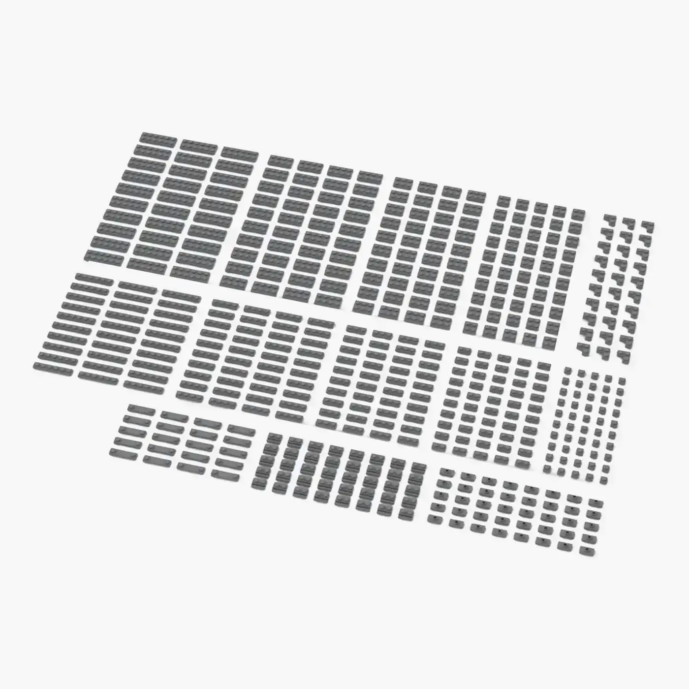 Brix Kleine Plates, gemischt, hellgrau (Light Bluish Gray)