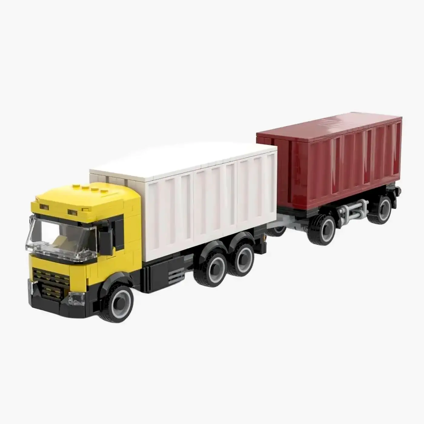 Container Lastwagen mit Anhänger