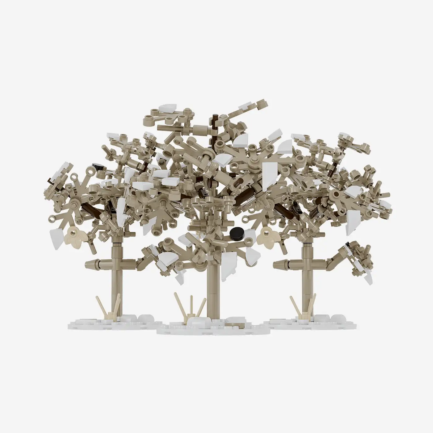 Pflaumenbäume im Winter, 3er-Set