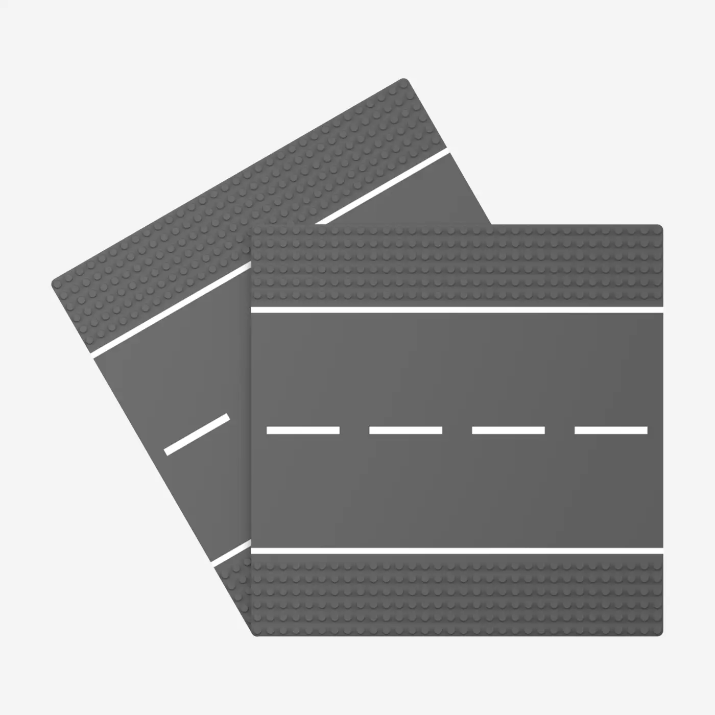 Street Plates 2x 32x32 Straight dark bluish gray